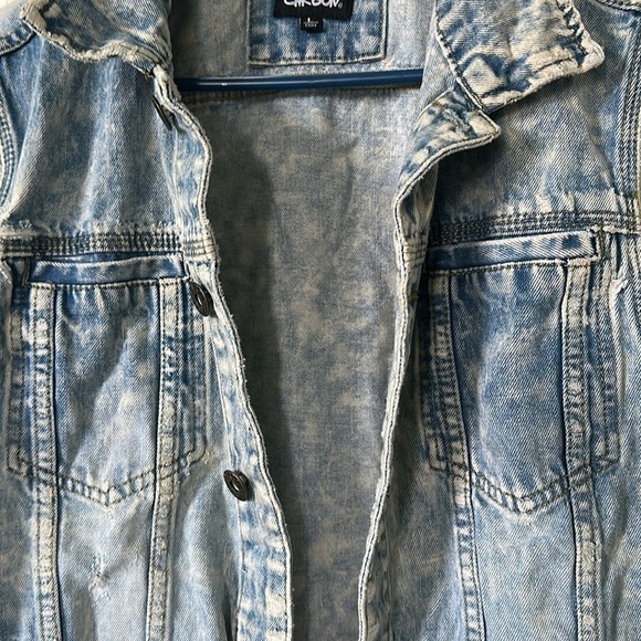 CARBON Men's Washed Distressed Denim Vest Size L - Picture 8 of 8